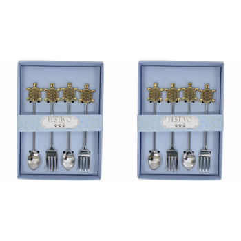 2PK LVD Forkspoon Set Turtle Home Kitchen Serveware/Tableware