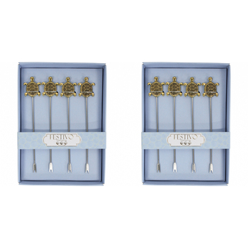 2x LVD Cocktail Pick 4pc Turtle Home Kitchen Serveware/Tableware