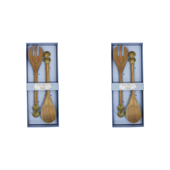 2x 2pc LVD Server Gold Shell Home Kitchen Serveware/Tableware