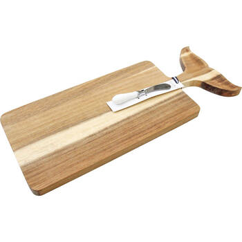 LVD Acacia Wooden Whale Tail Charcuterie Serving Cheese Board 51x20.3cm