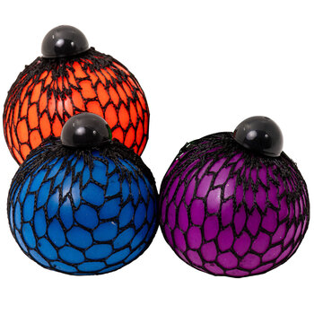 3PK Fumfings Novelty Gooey Mesh Ball 6cm - Assorted