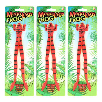 3PK Fumfings Novelty Mega Legs Frog 30cm