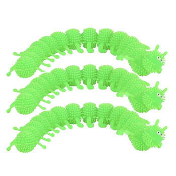 3PK Fumfings Novelty Stretchy Centipedes 22cm - Assorted