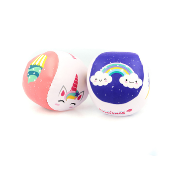 2PK Fumfings Novelty Unicorn Soft Sewn Ball 9cm
