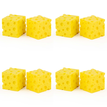 4PK Pocket Money Fun 5cm Peek-A-Boo Pop Up Mouse Kids Sensory Toy 3y+ Yellow