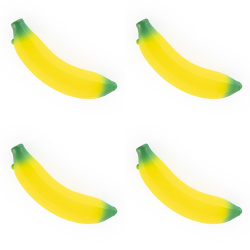 4PK Pocket Money Fun 19cm Squishy Banana Kids Toy 3y+