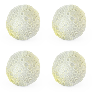 4PK Pocket Money Fun 7cm Light Up Moon Balls Kids Sensory Toy
