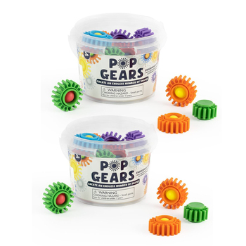 2PK Pocket Money Fun 12.5cm Pop Gears Kids Educational Toy