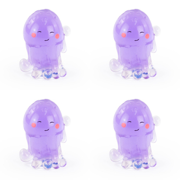 4PK Pocket Money Fun 7.8cm Squishy Octopus Kids Sensory Toy 3y+ Assorted