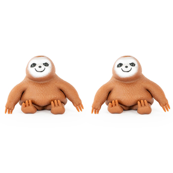 2PK Keycraft 15.5cm Super Stretch Sloth Kids Toy 3y+ Assorted