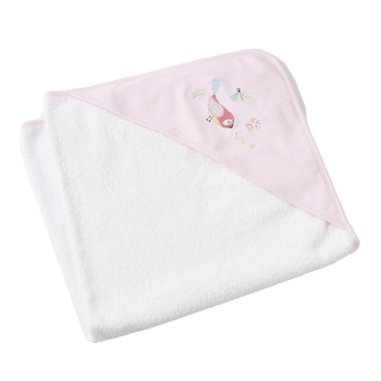 Jiggle & Giggle Cotton Baby/Infant Hooded Towel - Birdy Embroidered