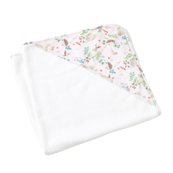 Jiggle & Giggle Cotton Baby/Infant Hooded Towel - Enchanted Printed Jersey