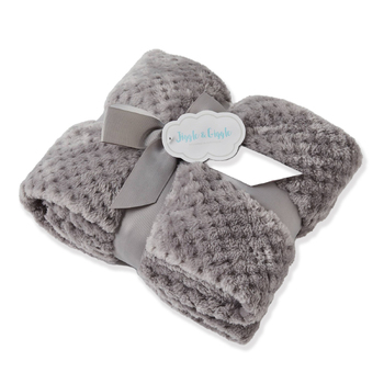 Jiggle & Giggle Aria 80x100cm Baby Blanket Honeycomb Weave - Grey
