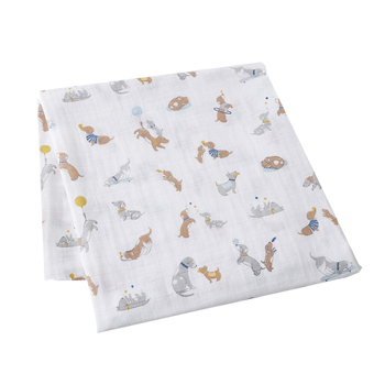 Jiggle & Giggle Puppy Play Infant/Baby Muslin Wrap 120x120cm 0y+