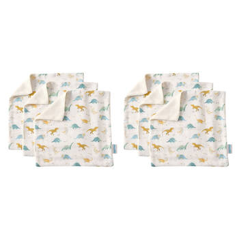 2x 3pc Jiggle & Giggle Toddler Face Washer Cotton Muslin Dallying Dinosaurs