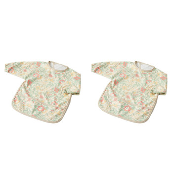 2x Jiggle & Giggle Polyester Spring Garden Smock Long-Sleeve Baby Feeding Apron