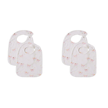 2PK 2pc Jiggle & Giggle Fairy Dust Bib Set Baby Feeding