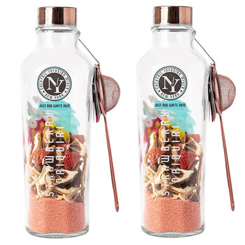 2PK New York Cocktail Infusion Mixer Strawberry Daiquiri Bottle 112g w/ Small Sieve