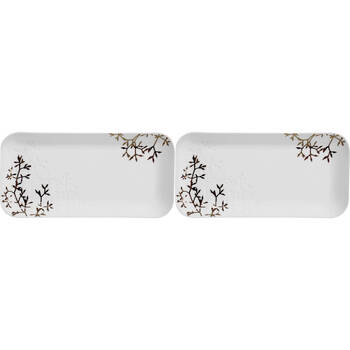 2PK LVD Porcelain Trinket Soap Dish Medium Willow 16x17.6cm - White