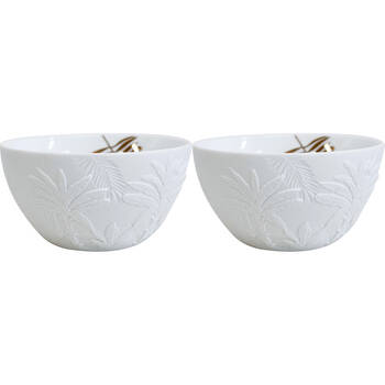 2PK LVD Porcelain Bowl Home Tableware Decor 13cm White Bahamas