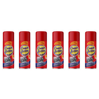 6PK Oven Brite Oven and Grill Aerosol Spray Cleaner 383ml - Red