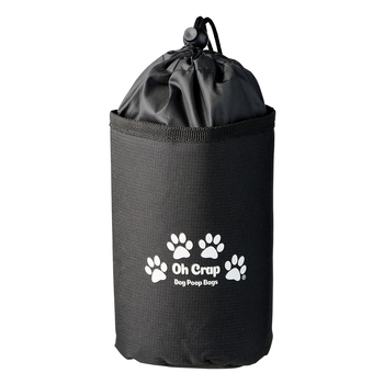Oh Crap Weatherproof Dog Treat Bag With Leash Clip Black