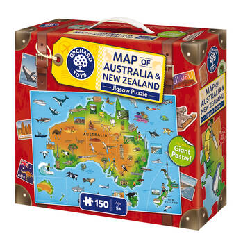150pc Orchard Toys Map of Australia & New Zealand Jigsaw Puzzle 5y+