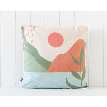 Rayell Indoor Square Cushion Printed Little Landscape 45x45cm