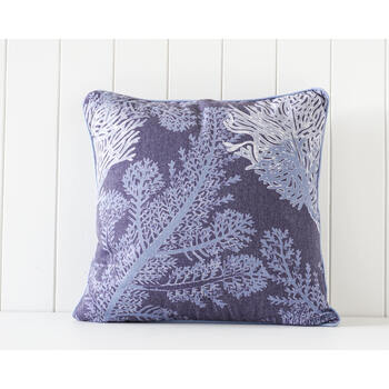Rayell Indoor Square Cushion Ancient Vine Blue and Black 45x45cm