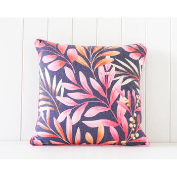 Rayell Indoor Square Cushion Flower Patch Pink, Blue and Orange 45x45cm