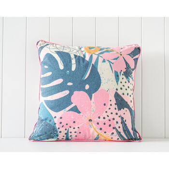 Rayell Indoor Square Cushion Flower Power! Pink 45x45cm