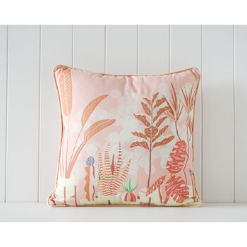 Rayell Indoor Square Cushion Plant Town Brown 45x45cm