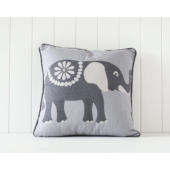 Rayell Indoor Square Cushion Elephant Grey 45x45cm