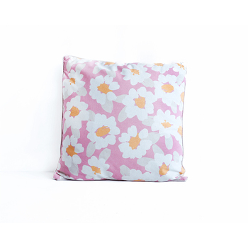 Rayell Indoor Square Cushion Delicate Daisies Pink 45x45cm