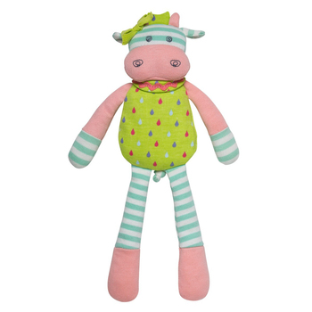 Organic Farm Buddies 35cm Belle The Cow Kids Plush Animal Toy 0+