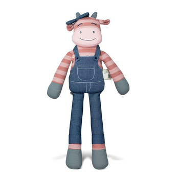 Organic Farm Buddies 35cm Miss Moo Kids Plush Animal Toy 0+