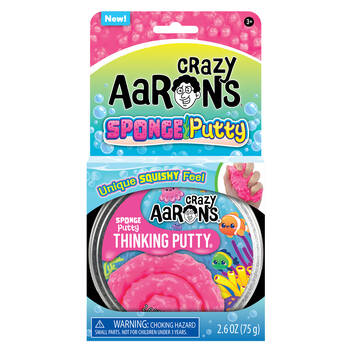 Crazy Aarons Trendsetters Sponge Putty 4 Inch Tin Kids Sensory Toy 3y+