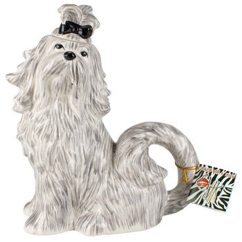 Shih Tzu Bl/Wh Novelty Collectable Ceramic Themed Teapot 25cm
