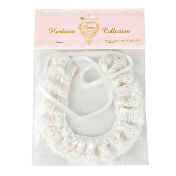 LMD Satin Wedding Horseshoe Bridal Charm Accessory - White