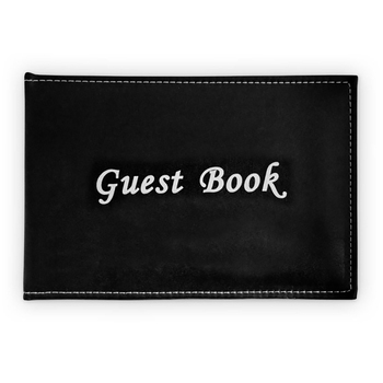 Guest Book With Silver Writing 23x18cm Novelty Birthday Signing Decor