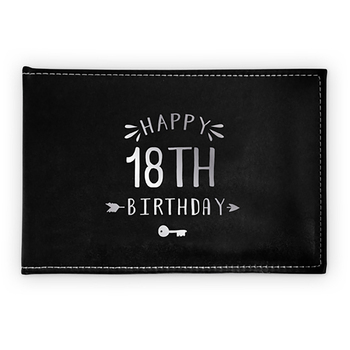Guest Book 18th Silver Writing 23x18cm Novelty Birthday Signing Decor