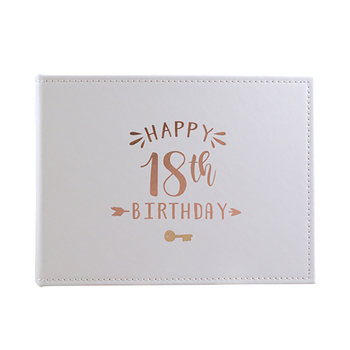 18th Guest Book Rose Gold Text 23x18 Novelty Birthday Signing Decor