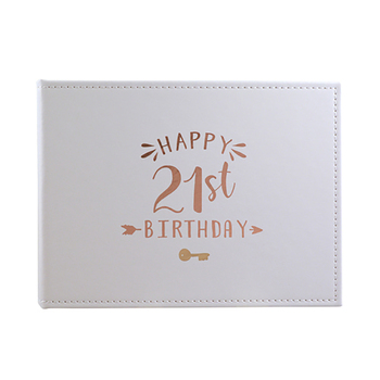 21St Guest Book Rose Gold Text 23x18 Novelty Birthday Signing Decor