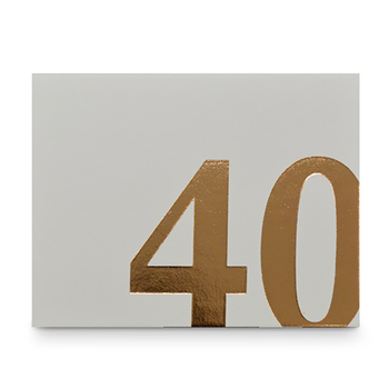 40th Guest Book Rose Gold Text 27x19cm Novelty Birthday Signing Decor