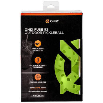 6pc Onix Fuse G2 Pickleball Outdoor Ball Sports Practice/Training Neon Green