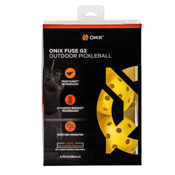 6pc Onix Fuse G2 Pickleball Outdoor Ball Sports Practice/Training Yellow