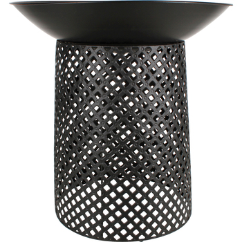 Wildtrak 58cm Fire Pit Bowl Iron Round w/ Stand - Black