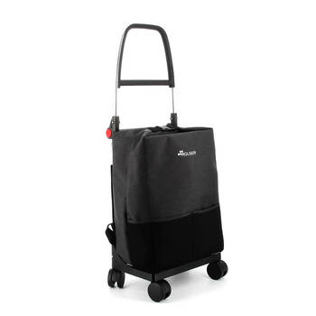 Rolser One Tweed T-Shop 4-Wheel Folding Shopping Trolley 27L - Black