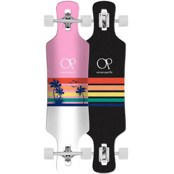 Ocean Pacific Sunset Drop Through Longboard Pink/White 9.75in