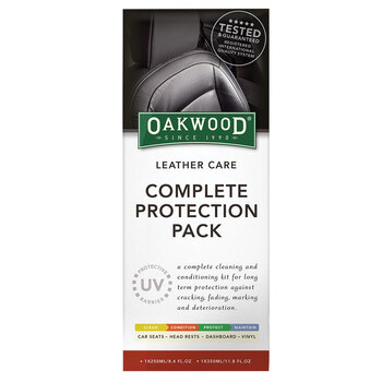 Oakwood Car Interior Leather Care Complete Protection Pack